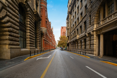 上海外滩古建筑和公路