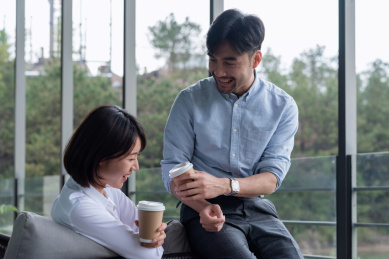 休息中的商务人士