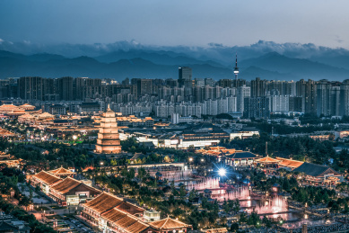 西安大雁塔夜景