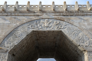 北京居庸关长城云台券门局部雕刻