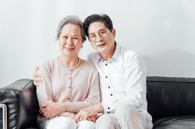 亚洲老年夫妇肖像