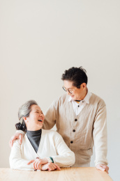 亚洲老年夫妇肖像