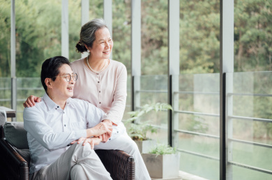 亚洲老年夫妇肖像