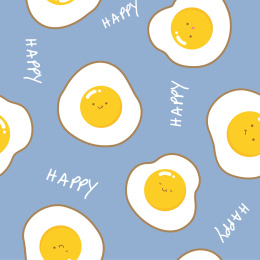 可爱鸡蛋蓝色底纹
