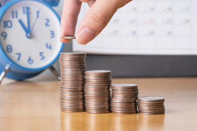 金融经济堆砌股票股市理财投资复利概念