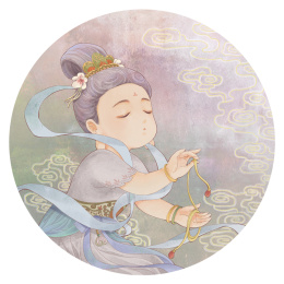 敦煌小飞天-持罗索