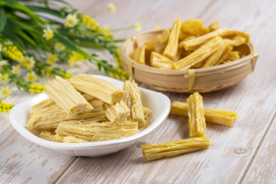 豆制品腐竹特写