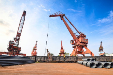 货运码头，重心塔吊