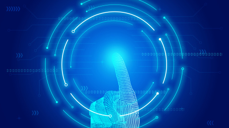 AI人工智能触控科技，互联网科学技术背景