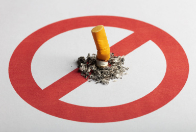 世界无烟日禁止吸烟灭掉的烟头
