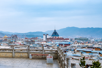 中国云南省香格里拉独克宗古城风光