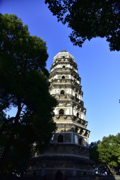 中国江苏省苏州虎丘风景区虎丘塔