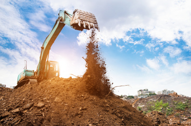 挖掘机施工现场