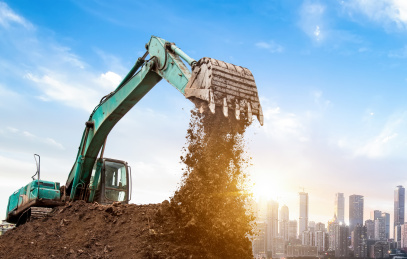 挖掘机施工现场