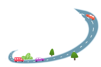 卡通城市公路 车辆