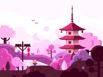 樱花树户外樱花园