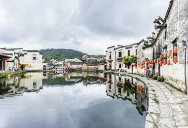 中国黄山黟县宏村月沼