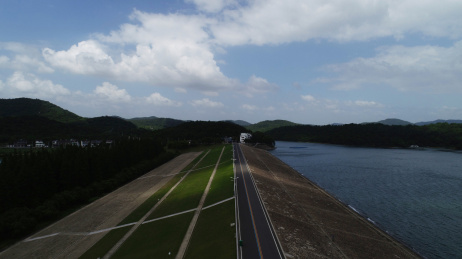 中国江苏常州溧阳大溪水库大堤