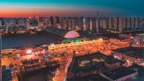 中国辽宁沈阳太原街的沈阳站