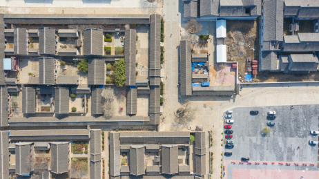 航拍西安曲江芙蓉新天地_站酷海洛_正版图片_视频_字