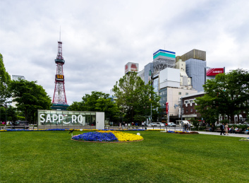 日本北海道札幌市区大通公园风光