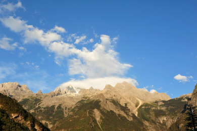 中国云南丽江玉龙雪山 蓝月谷