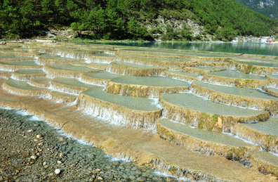 中国云南丽江玉龙雪山 蓝月谷