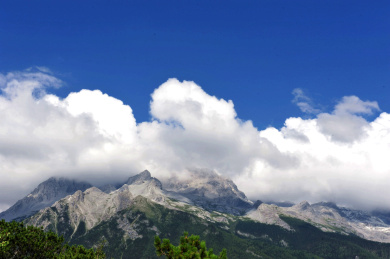 中国云南丽江玉龙雪山 蓝月谷
