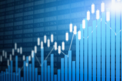 金融股市向上的箭头趋势