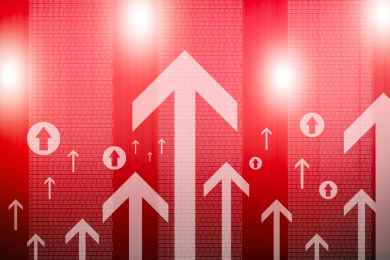 金融股市向上的箭头趋势