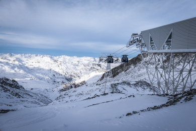 欧洲法国阿尔卑斯山葱仁谷滑雪场
