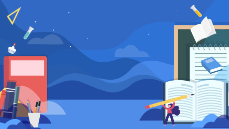 在线学习教育矢量插画