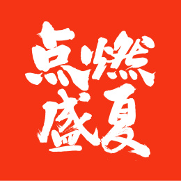 点燃盛夏汉字书法字体字形中国风