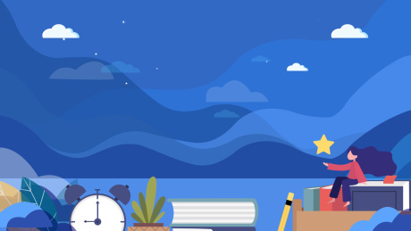 在线学习教育矢量插画