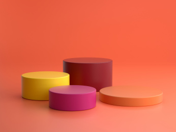 纯色极简风格电商产品展台底座