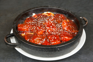 中餐美食-热菜-烧汁鲽鱼尾