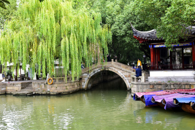 中国苏州同里古镇小桥流水人家