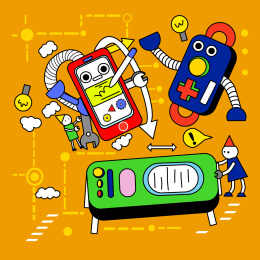 手机游戏机MP3机器人