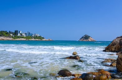 中国香港石澳半岛海滩礁石