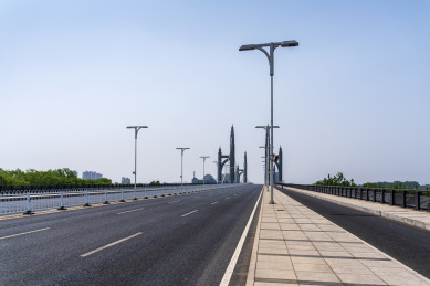 北京昌平南环大桥春季风光