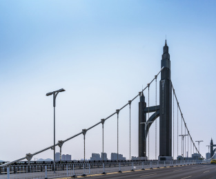 北京昌平南环大桥春季风光