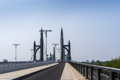 北京昌平南环大桥春季风光