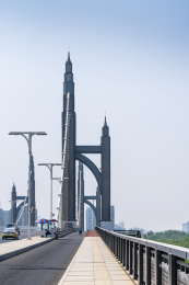 北京昌平南环大桥春季风光