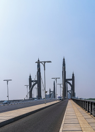 北京昌平南环大桥春季风光