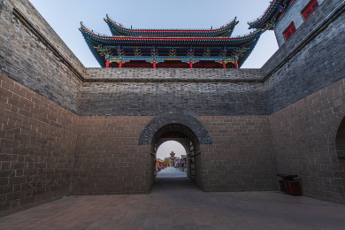 中国陕西榆林神木高家堡古城南门瓮城