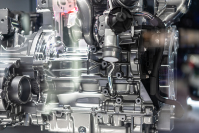 汽车内部发动机