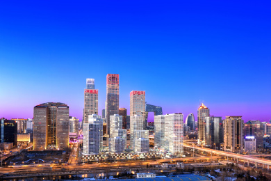 中国北京国贸城市风光