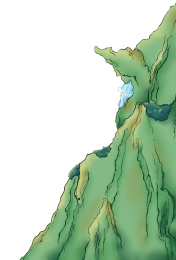 绿色古典假山插画