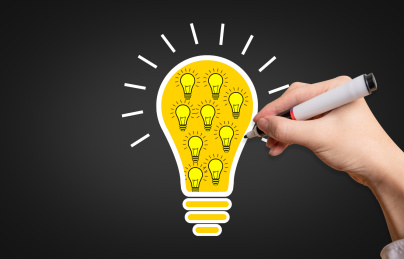 灯泡创意灵感概念