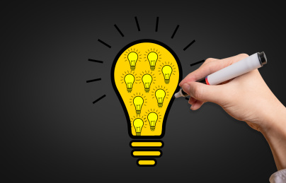 灯泡创意灵感概念